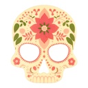 2091267 Dia de los Muertos Skull 11.5 × 13.5 cm 10 PCSS/CD