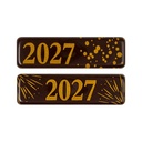 2014101 Plaquette 2027 4,5x1,3 cm 250 PCS