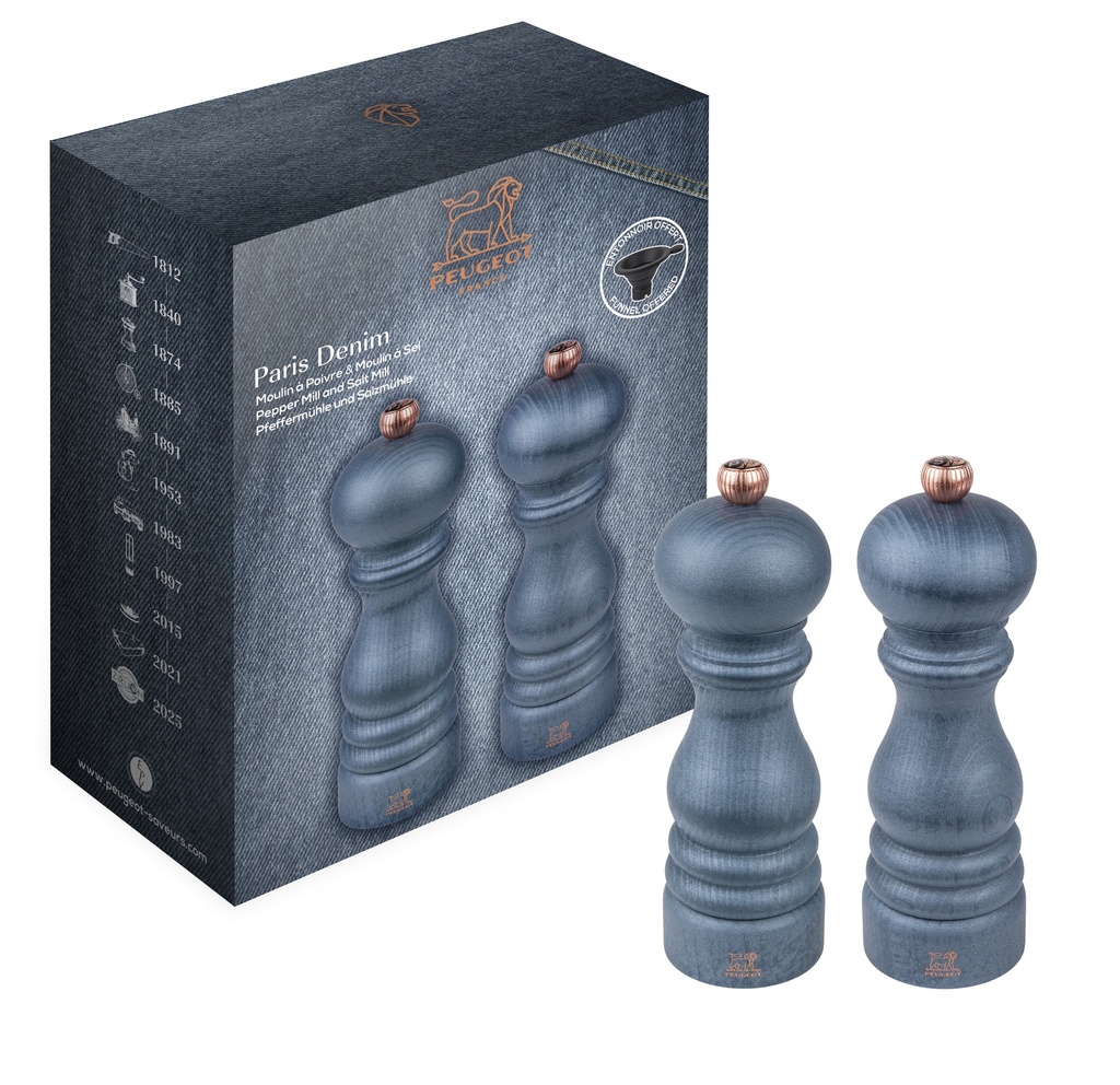PEUGEOT - DUO MOULIN PARIS DENIM - MP + MS ZIRLION - 18 CM