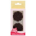 FUNCAKES - DARK CHOCOLATE DECORATIONS - SPIDER WEB - Ø4.5CM - 6PCS