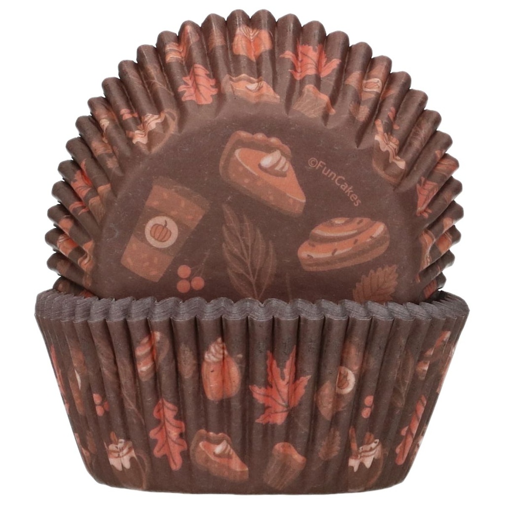 FUNCAKES - CAISSETTES À CUPCAKES - AUTOMNE - 48 PCS