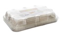 PLATEAU RECTANGULAIRE EN PULPE AVEC COUVERCLE PLASTIQUE - 460 x 300 MM - HT 110 MM - 5 PCS