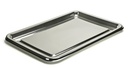 RECHTHOEKIG PLASTIC DIENBLAD - ZILVER - 35 × 24 CM - 5 STUKS
