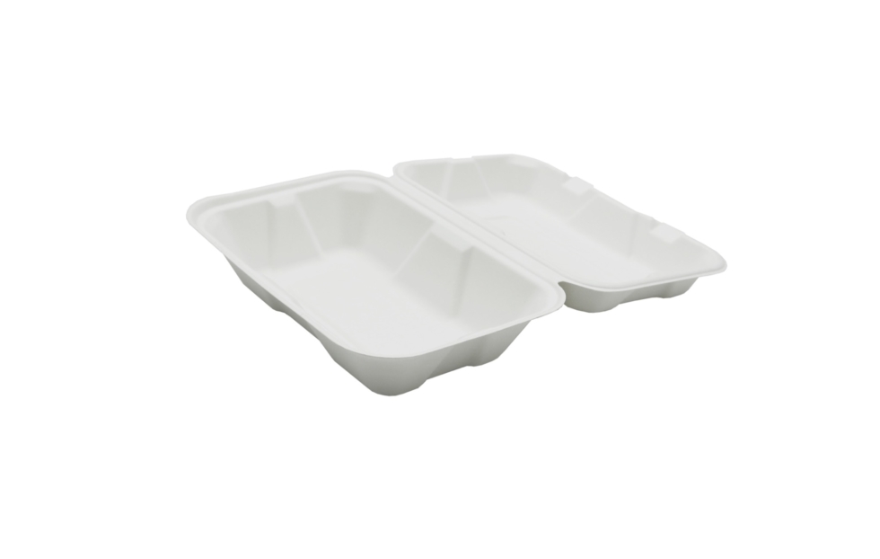 BOÎTE REFERMABLE EN PULPE - 229 x 155 MM - HT 77 MM - 650 ML - 50 PCS