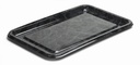 RECHTHOEKIG PLASTIC DIENBLAD - ZWART MARMEREFFECT - 46 × 30 CM - 5 STUKS