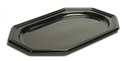 ACHTHOEKIG PLASTIC DIENBLAD - ZWART - 27 × 19 CM - 5 STUKS