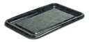 RECHTHOEKIG PLASTIC DIENBLAD - ZWART MARMEREFFECT - 55 × 37 CM - 5 STUKS