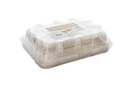 PLATEAU RECTANGULAIRE EN PULPE AVEC COUVERCLE PLASTIQUE - 350 x 240 MM - HT 110 MM - 5 PCS