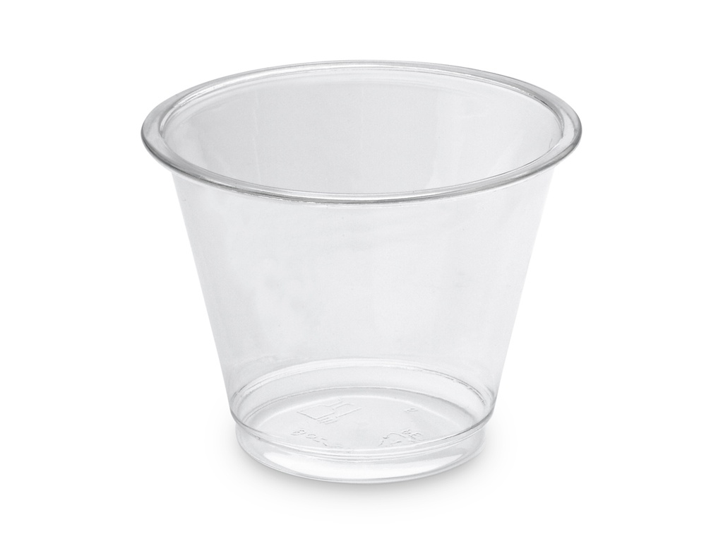 MOULIPACK - TRANSPARANTE PLASTIC DESSERTBEKER - 9 OZ - 275 ML - Ø 92 MM - HOOGTE 72 MM - 50 STUKS