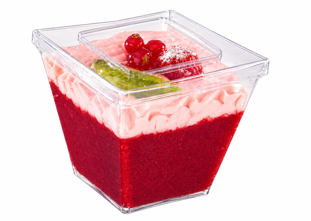 MOULIPACK - SQUARE VERRINE - 60 × 60 MM - HEIGHT 56 MM - 12 CL - 50 PCS