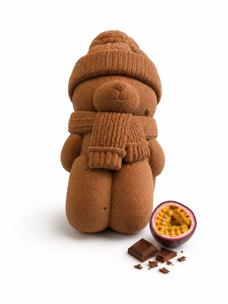 ❄️BRUYERRE BUCHE TROMPE L'OEIL OURSON D'HIVER CHOCOLAT-PASSION 8 X 660G **S/CDE**