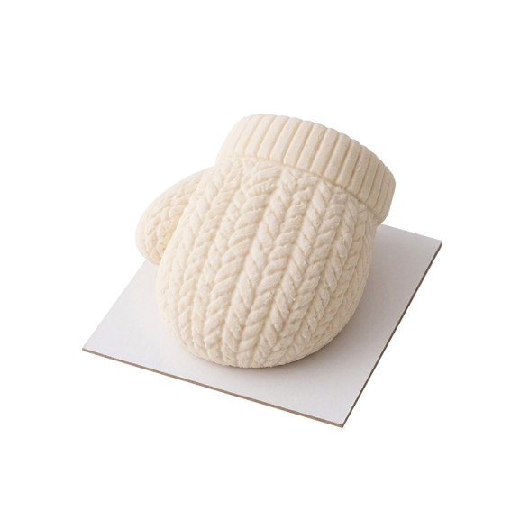 DECO RELIEF - MOULE SILICONE TROMPE L'OEIL - MOUFLE D'HIVER - 8 x 7,3CM HT 4,3CM 130ML
