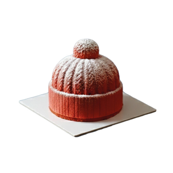 DECO RELIEF - MOULE SILICONE TROMPE L'OEIL - BONNET - 8 x 7CM HT 6,5CM 135ML