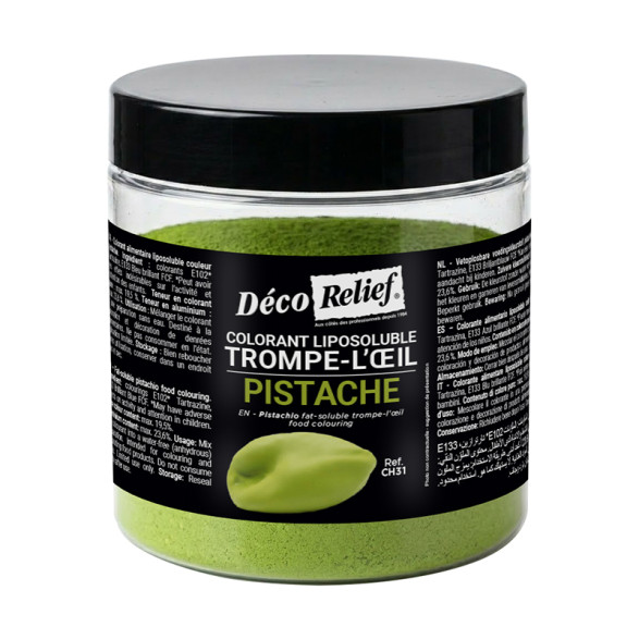 LIPOSOLUBLE FOOD COLORING FOR TROMPE-L'OEIL - PISTACHIO - 100 G