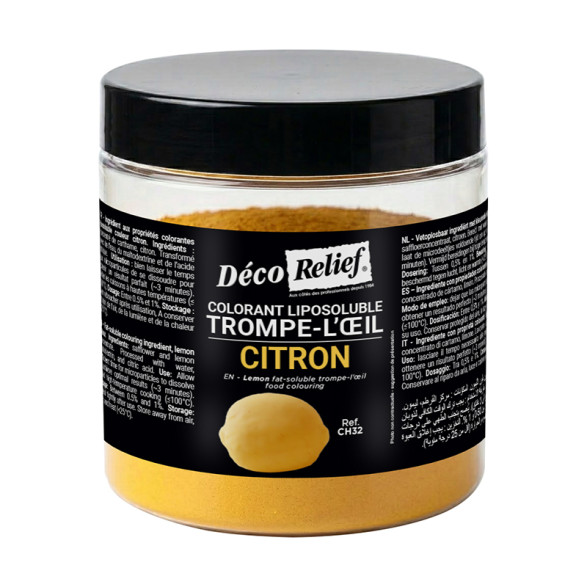 COLORANT LIPOSOLUBLE TROMPE L'OEIL - CITRON - 100 GRS