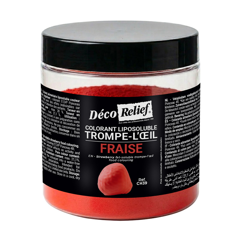 COLORANT LIPOSOLUBLE TROMPE L'OEIL - FRAISE - 100 GRS