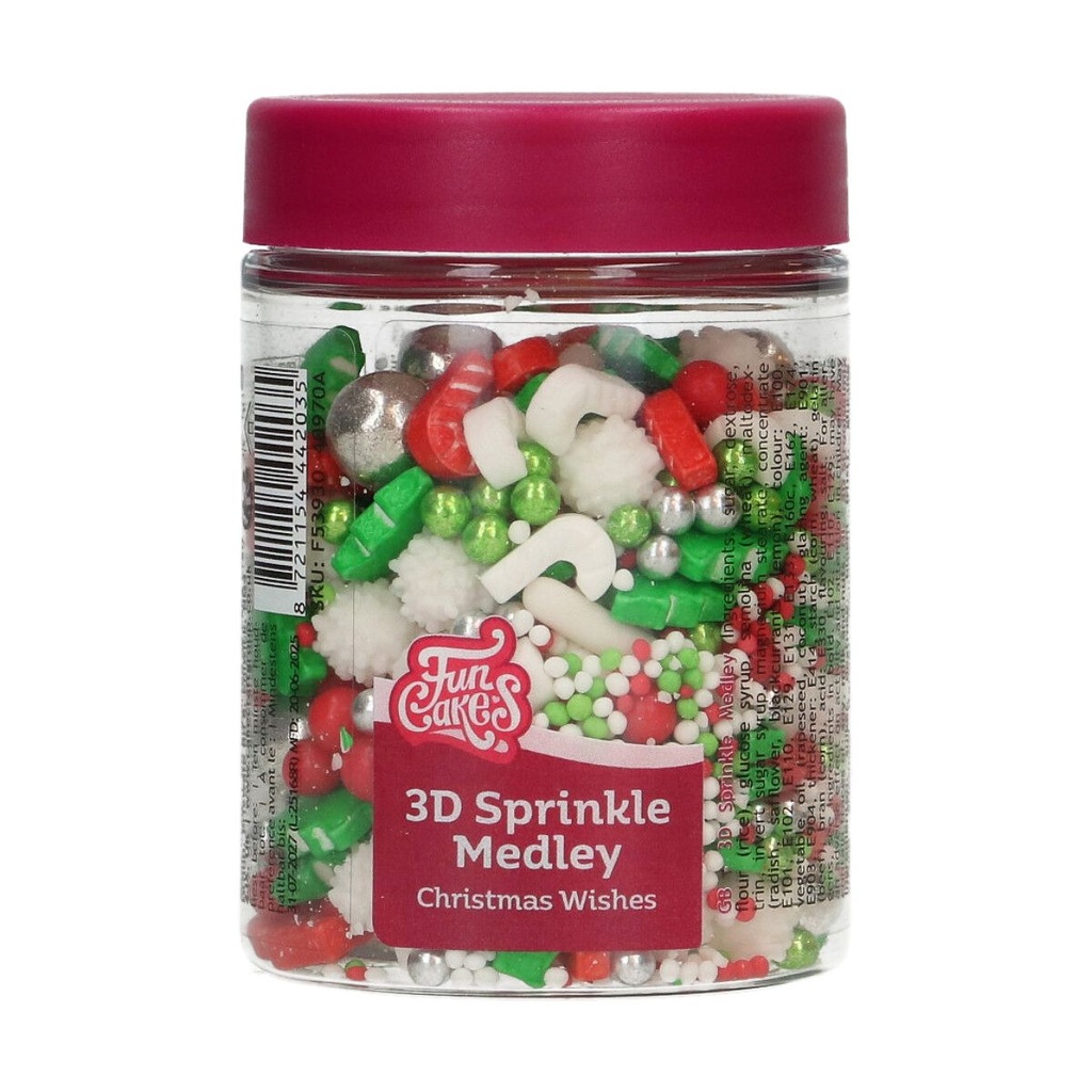 FUNCAKES - SUIKERDECORATIEMIX - CHRISTMAS WISHES - 70 G