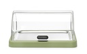 HENDI - UNIQ VITRINE DE COMPTOIR RÉFRIGÉRANTE VERTE AVEC COUVERCLE COULISSANT - 46 x 35,5 CM HT 22 CM
