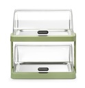 HENDI - UNIQ DOUBLE VITRINE DE COMPTOIR RÉFRIGÉRANTE VERTE AVEC COUVERCLE COULISSANT - 48 x 35,5 CM HT 48 CM