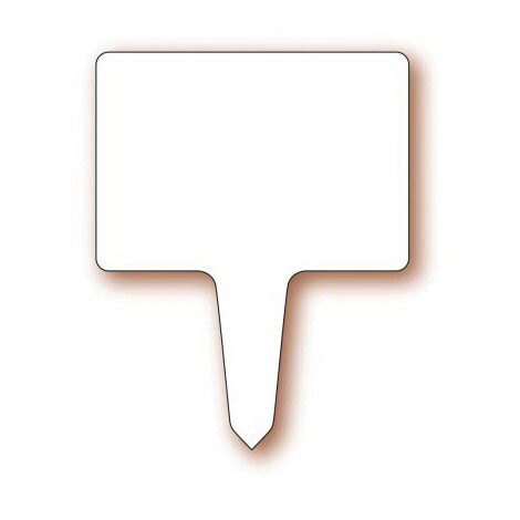 6,7X10CM WIT ETIKET MET STOK VERPAKKING VAN 10 STUKS