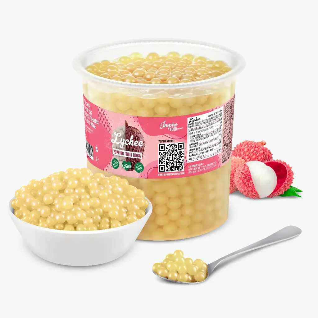 NOSTEA - PERLES DE FRUITS GOÛT LITCHI POUR BUBBLE TEA 3.2KG 