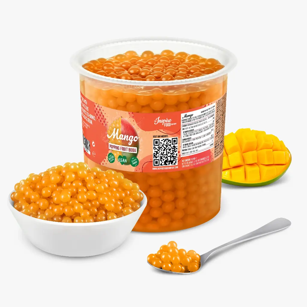 NOSTEA - MANGO FLAVOUR FRUIT PEARLS FOR BUBBLE TEA - 3.2KG