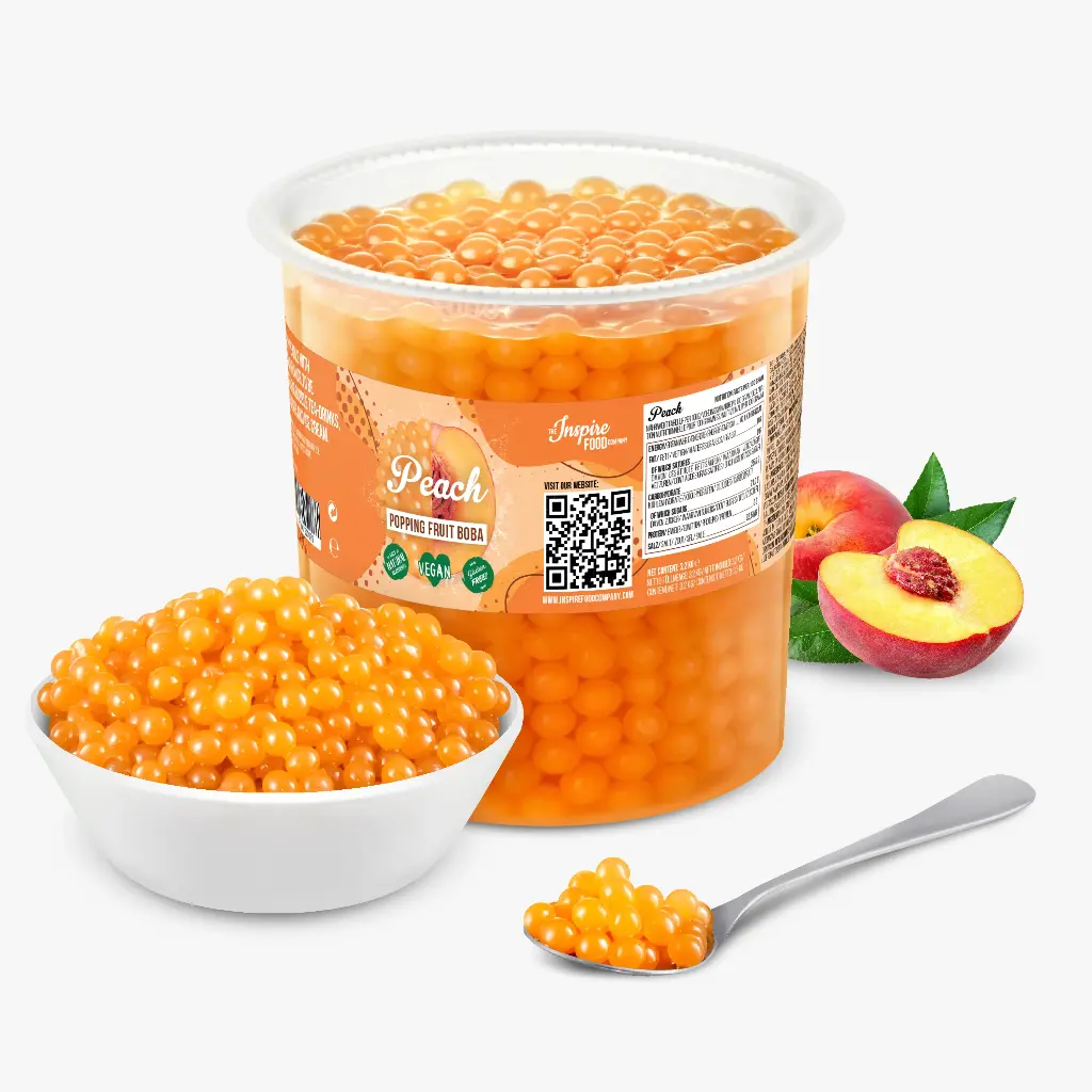 NOSTEA - FRUITPARELS MET PERZIKSMAAK VOOR BUBBLE TEA - 3,2 KG