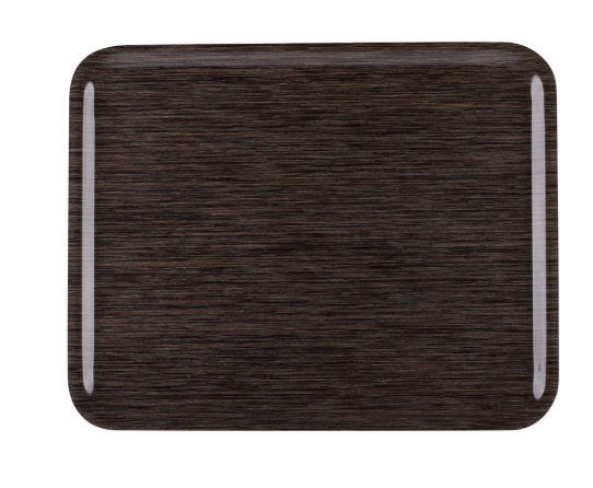 ROLTEX RECTANGULAR TRAY WENGE 43X33CM LIGHTWEIGHT MELAMINE LAMINATE