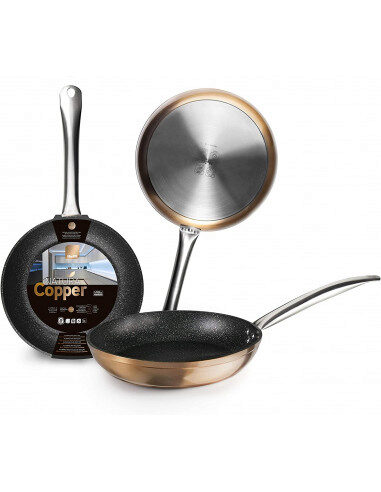 IBILI NATURA COPPER PAN 30CM NON-STICK STONE ALL HOB