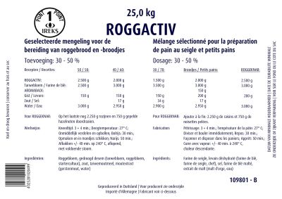 IREKS ROGGACTIV MIX 50% 25KG***OP/BESTELD***