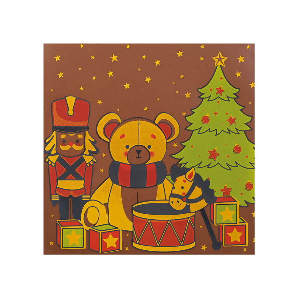 088073 PCB FEUILLES IMPRIMÉES AU PIED DU SAPIN PR CARTES CARRÉES ET SACHETS 24PCS ***S/CDE***