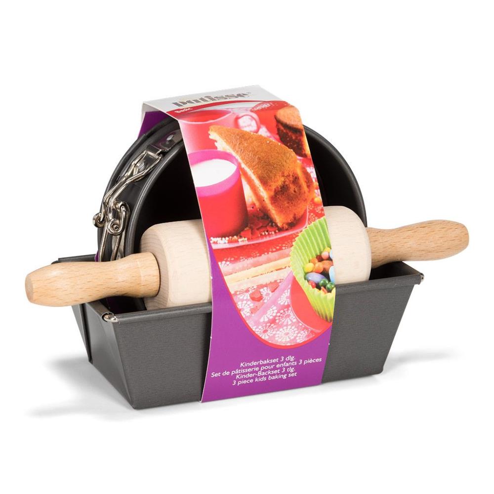 CHILDREN'S BAKERY/PASTRY KIT ROLLING ROLLER + 2 MOLDS