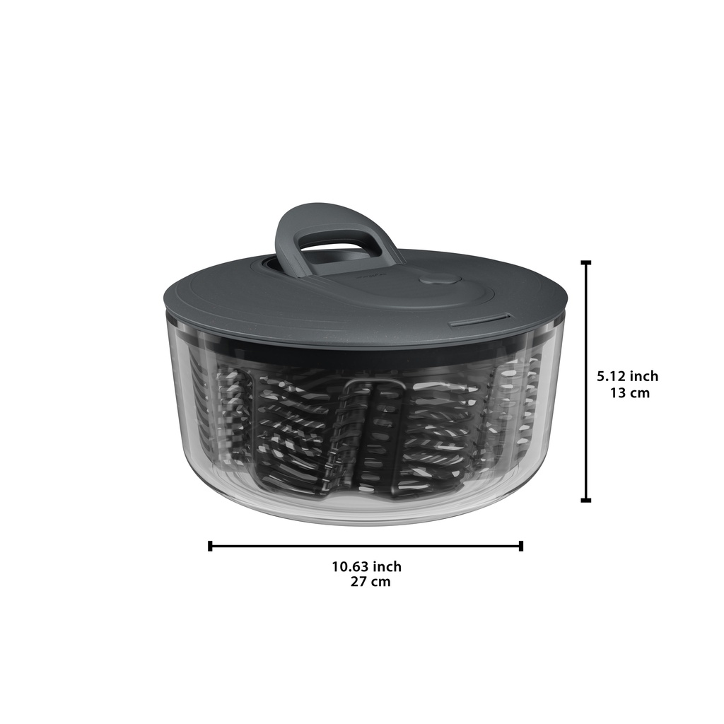 ZYLISS 26CM EASY SPIN PULL-ON SALADEZUIGER GROEN