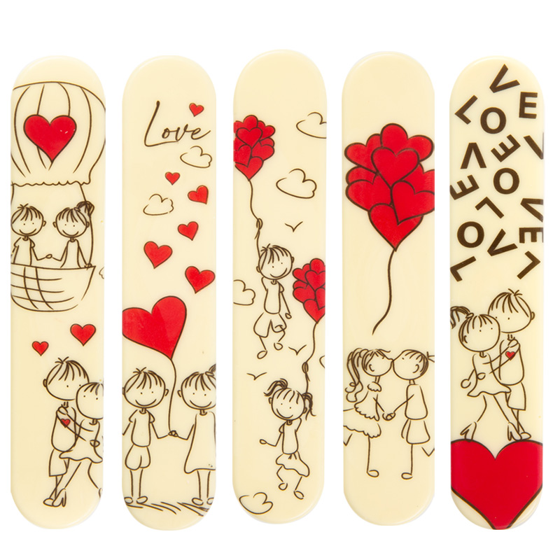 68049 SAINT VALENTIN'S DAY ECLAIR PLATE 15X3CM CHOCOLATE 35 PCES