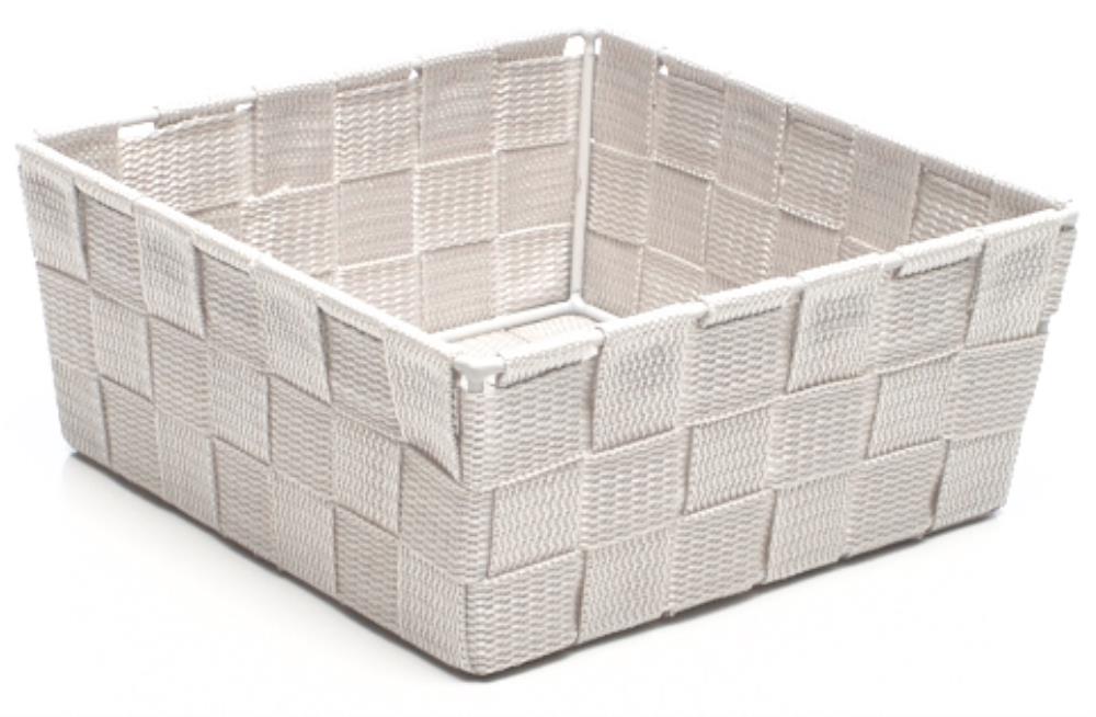 SM LIGHT GRAY ROPE SQUARE BASKET 20X20XHT8CM