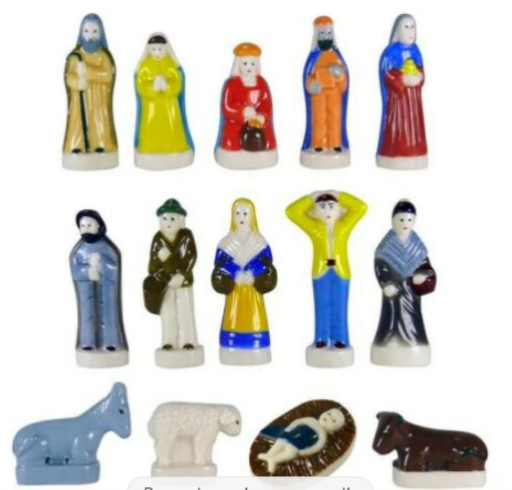 SANTONS EN PORCELAINE ASSORTIS CRECHE NATIVITE 100 PCES