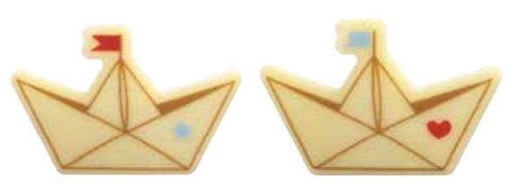 061160 PCB PETITS BÂTEAUX CB 2 DESIGNS 4X2,6 CM  105PCES ***S/CD***