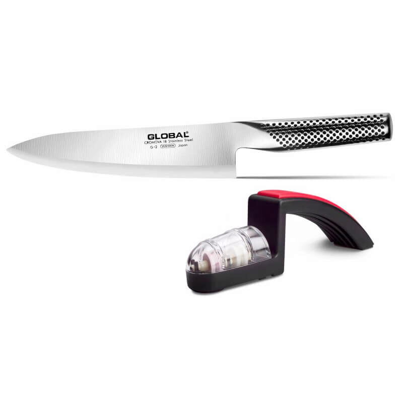 GLOBAL G-2220BR SET 1/2 CHEF G2+MICROSHARP SHARPENER