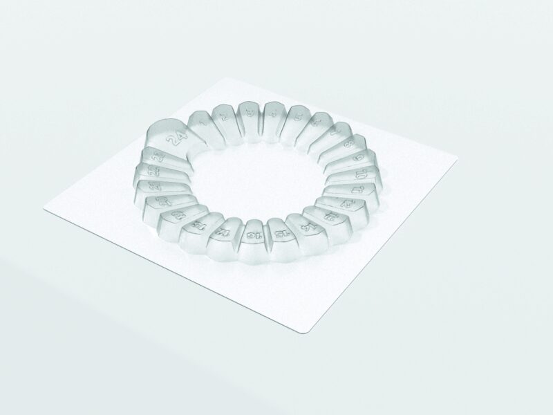 087065 PCB SCHIMMEL TABLET ADVENT KRANS 12P 19X18CM P1.5CM 12STKS ***OP/ORDER***