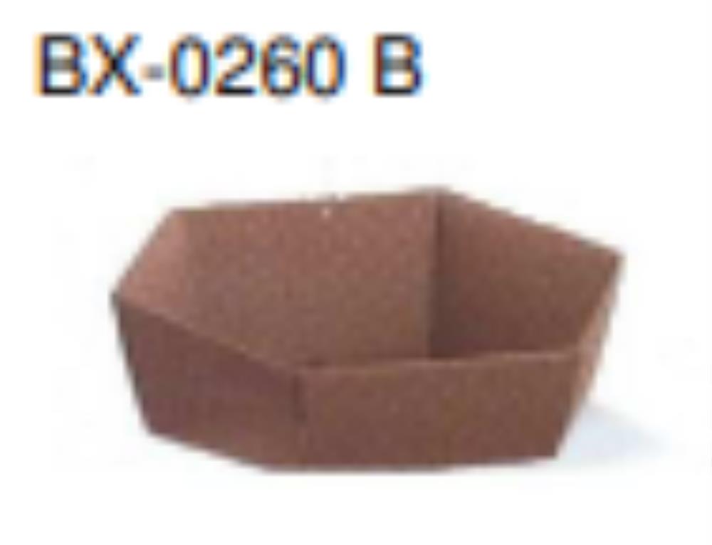PANIER CARTON HEXAGONAL MED MOKA CHIC29X23XHT8.5CM