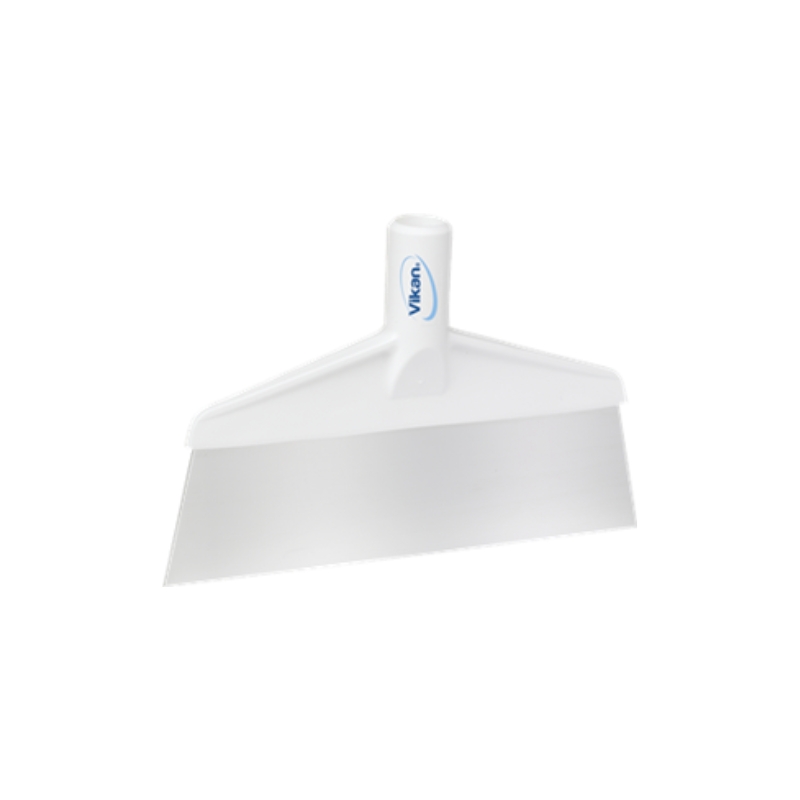 VIKAN 29105 WITTE POLYPROPYLEEN VLOERSCHRAPER RVS MES 17,5X26CM ZONDER HANDGREEP