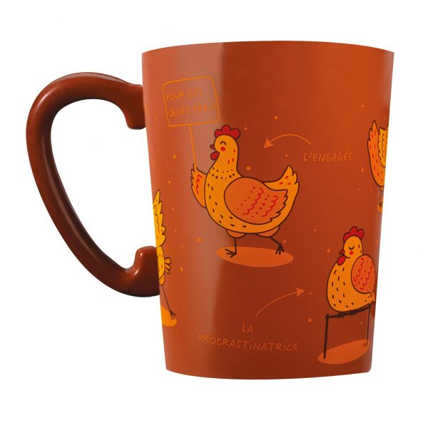 074029 PCB FEUILLES IMPRIMÉES BANDE DE POULETTES POUR MUG 25,35X11 CM 10PCES ***S/CD***
