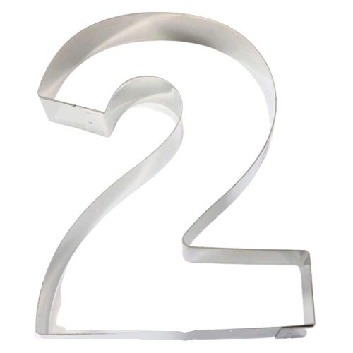 INOX CIJFERVORM N°2 30CM H4CM=STUK
