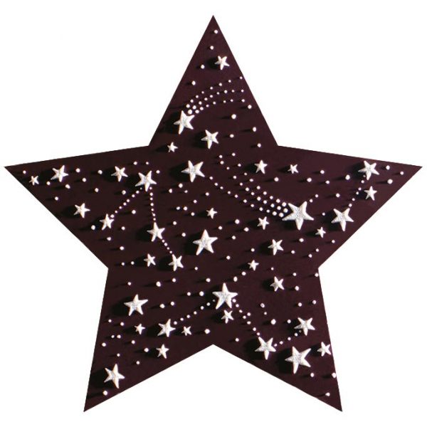 060357 PCB ETOILES CN AVEC RELIEF 4 DESIGNS 72PCES***S/CD***