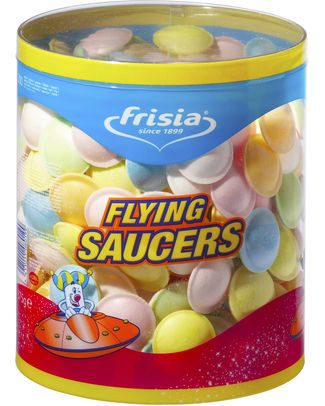 UFO'S CITRIC WEDGE SAUCER CANDIES 300 PCES