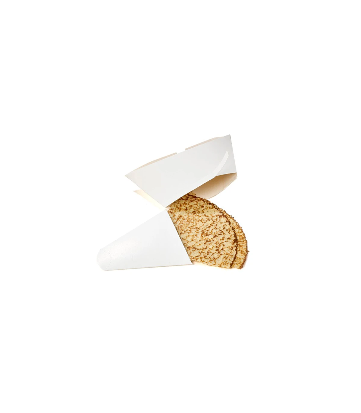 BOITE CREPE TRIANGLE BLANCHE 25PC
