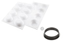 SILIKOMART KIT TARTE RING PALET Ø 70MM 8 CERCLES + MOULE 8 EMPREINTES