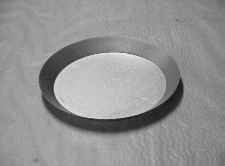 PLATINE A TARTE ALUMINISEE Ø 12 CM BORD UNI EVASE HT 15MM