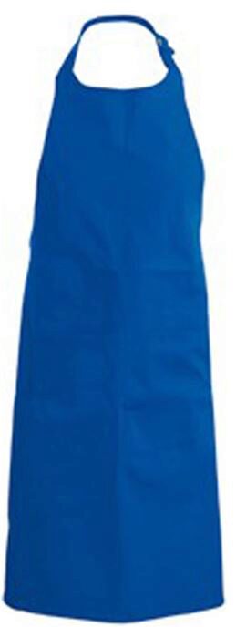 TABLIER KARIBAN BAVETTE + POCHE BLEU ROIH90XL71CM POLYESTER/COTON