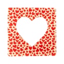 10817 VIERKANT OPEN HART MET HARTJES 10X10 CM 10 STUKKEN ***S/CD***